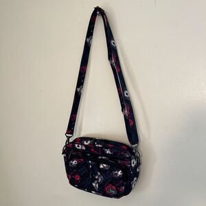 Lug RFID Protection Convertible Crossbody Bag - Carousel XL 2, Black Wildflower